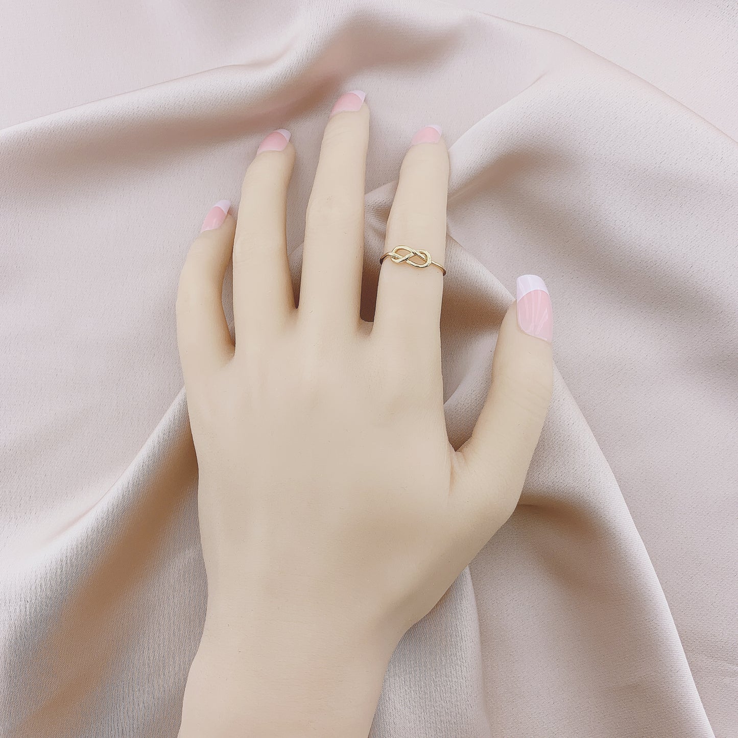 925 Silver Love Knot Plain Ring