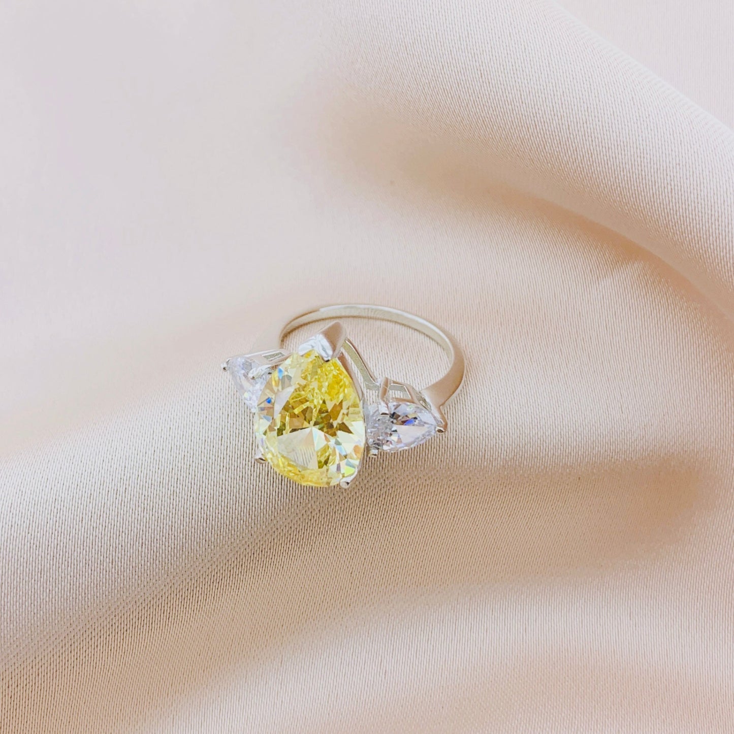 925 Silver CZ Wedding Bridal Engagement Ring