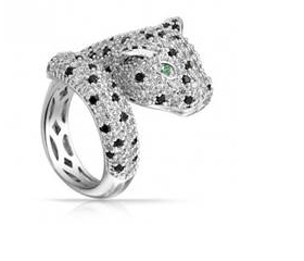 Women's Fashion Leopard CZ Ring