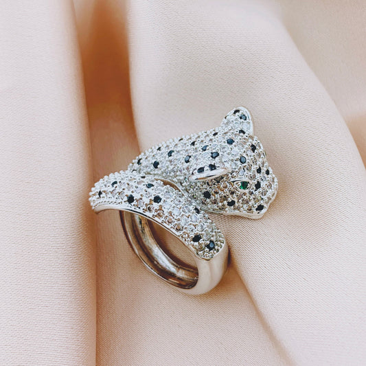 Women's Fashion Leopard CZ Ring