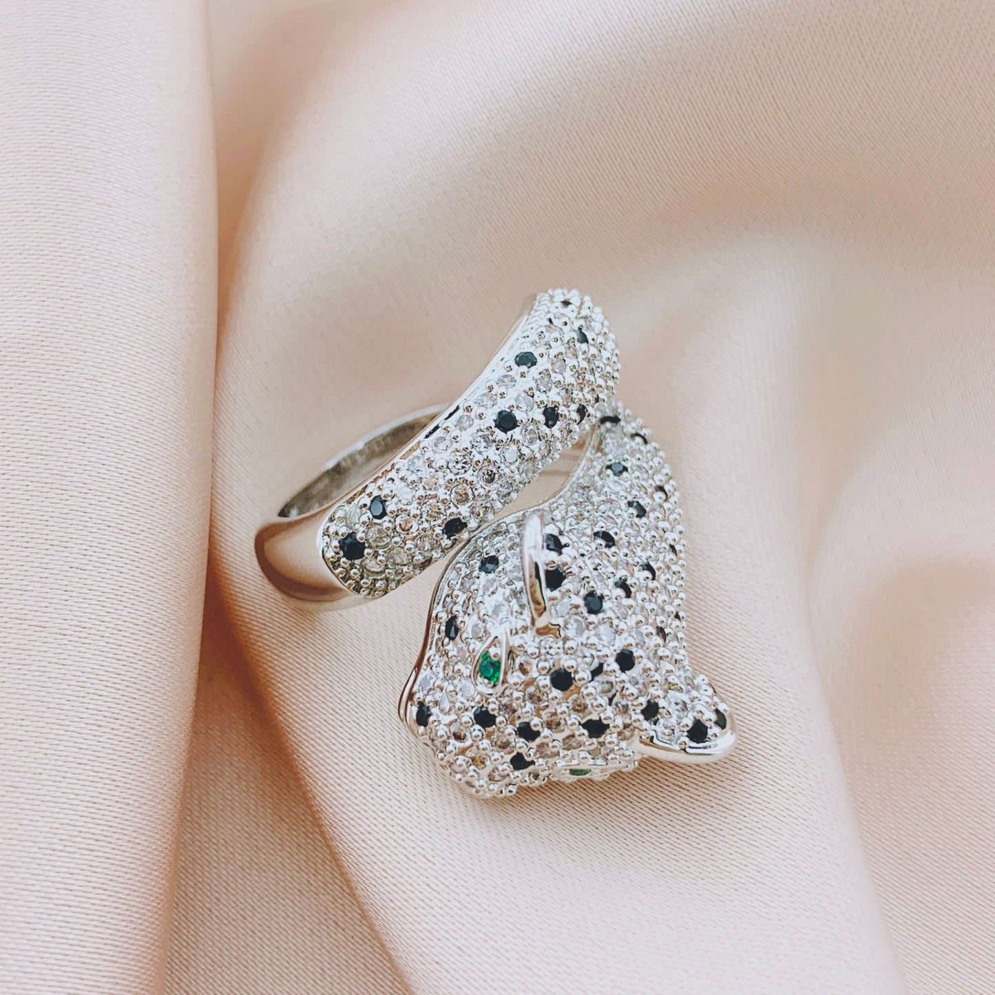 Women's Fashion Leopard CZ Ring