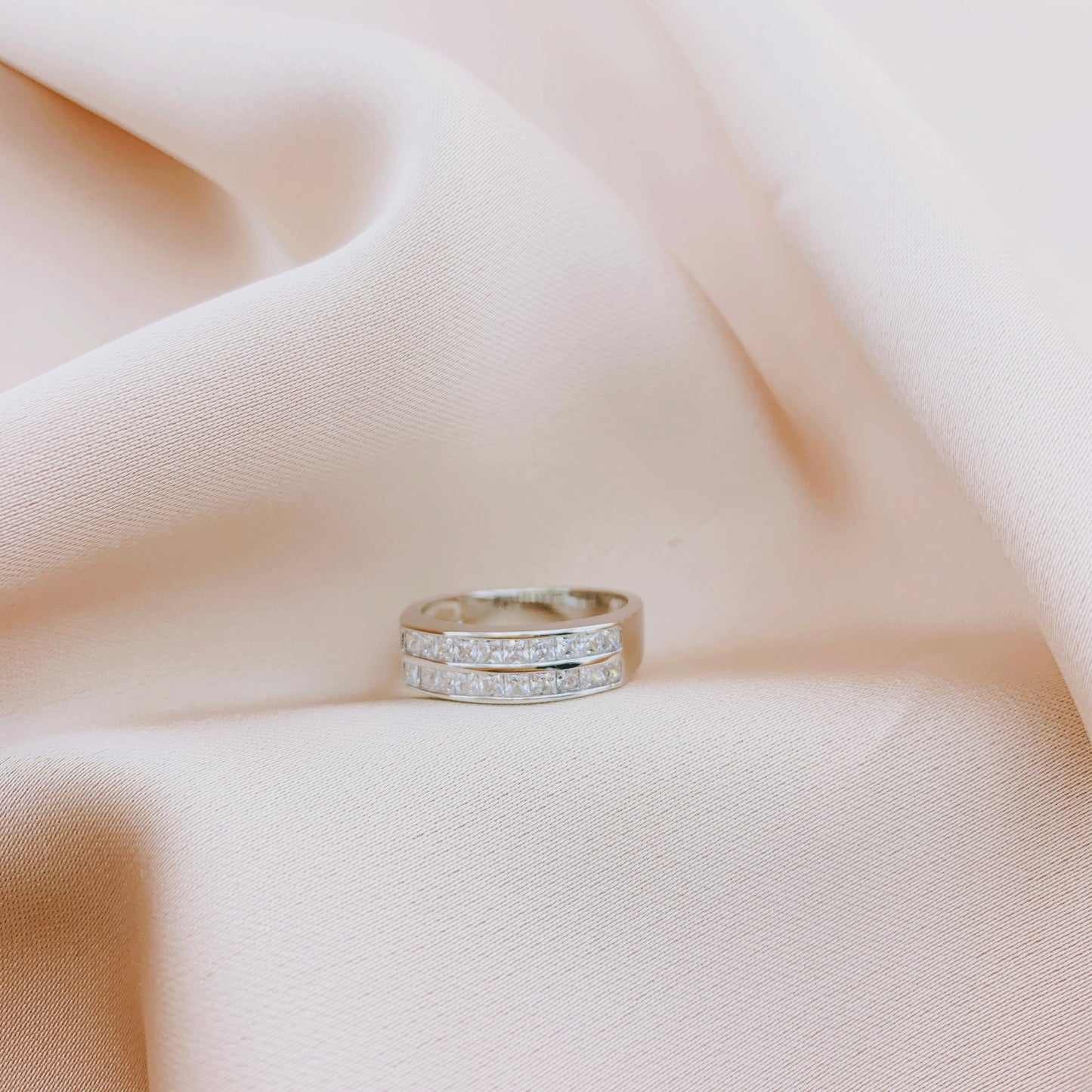 925 Silver CZ Wedding Bridal Engagement Ring