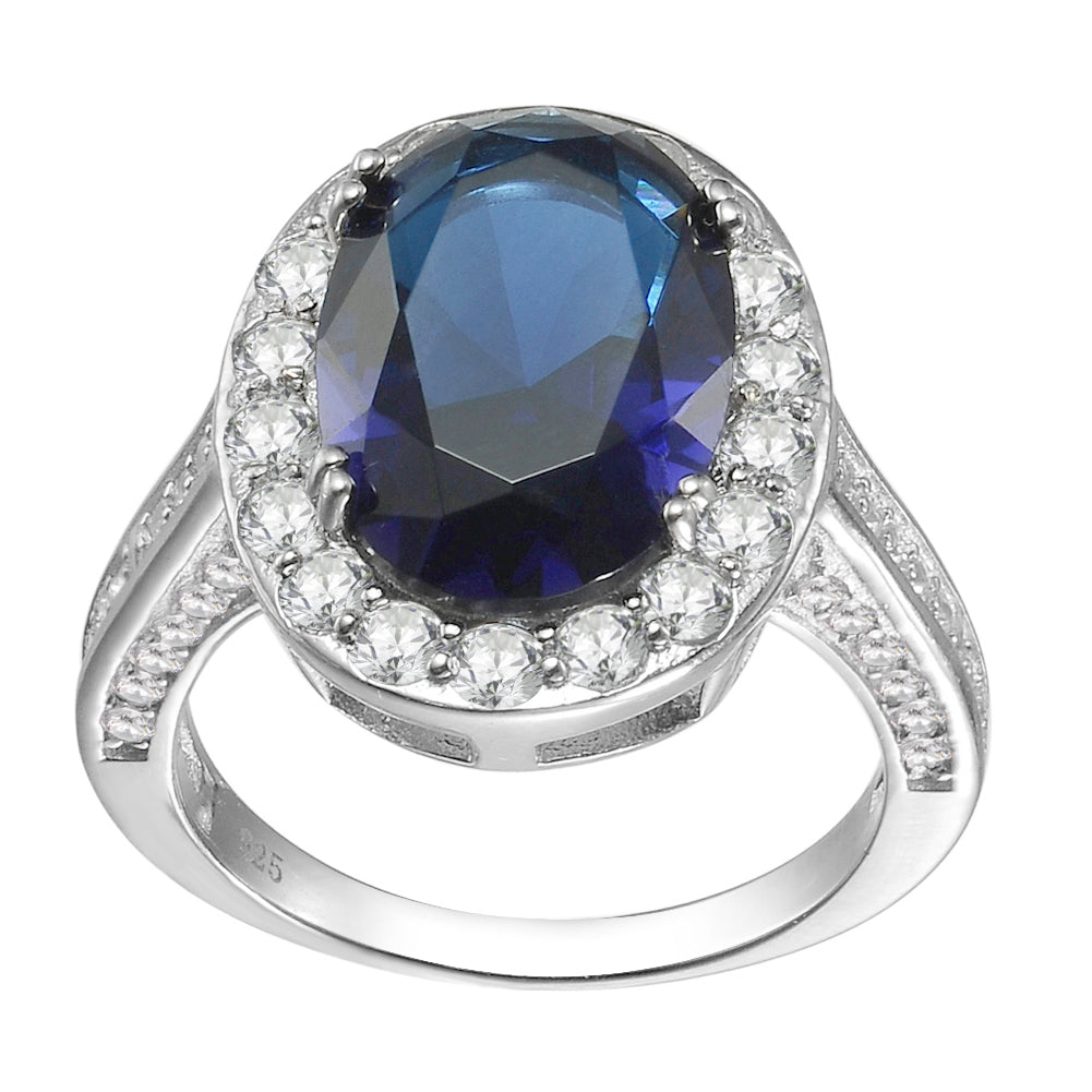 925 Silver CZ Wedding Bridal Engagement Ring