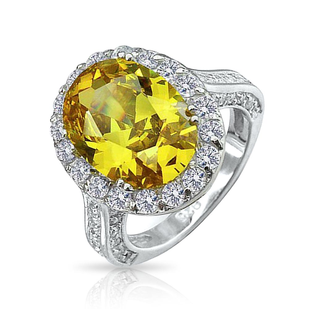 925 Silver CZ Wedding Bridal Engagement Ring