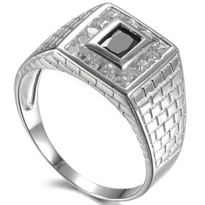 925 Silver CZ Wedding Bridal Engagement Ring