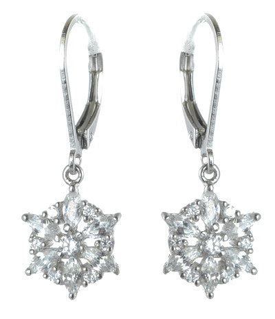 925 Silver CZ Drop Dangle Earring