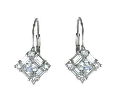 925 Silver CZ Drop Earring