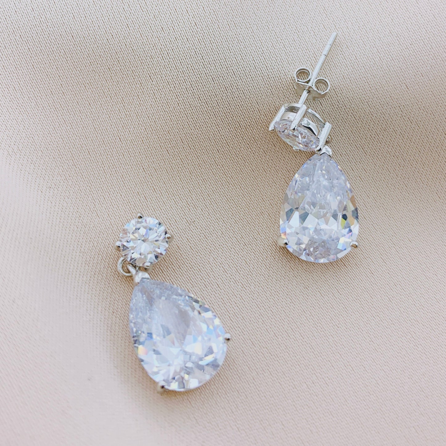 925 Silver CZ Drop Dangle Earring