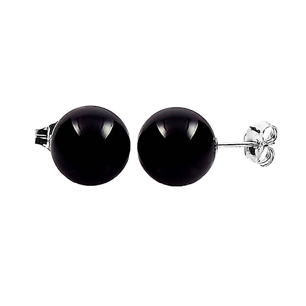 925 Silver Turquoise Onyx Jade Stud Earring