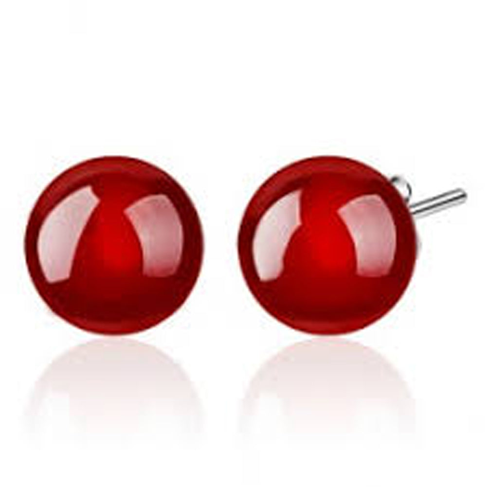 925 Silver Turquoise Onyx Jade Stud Earring