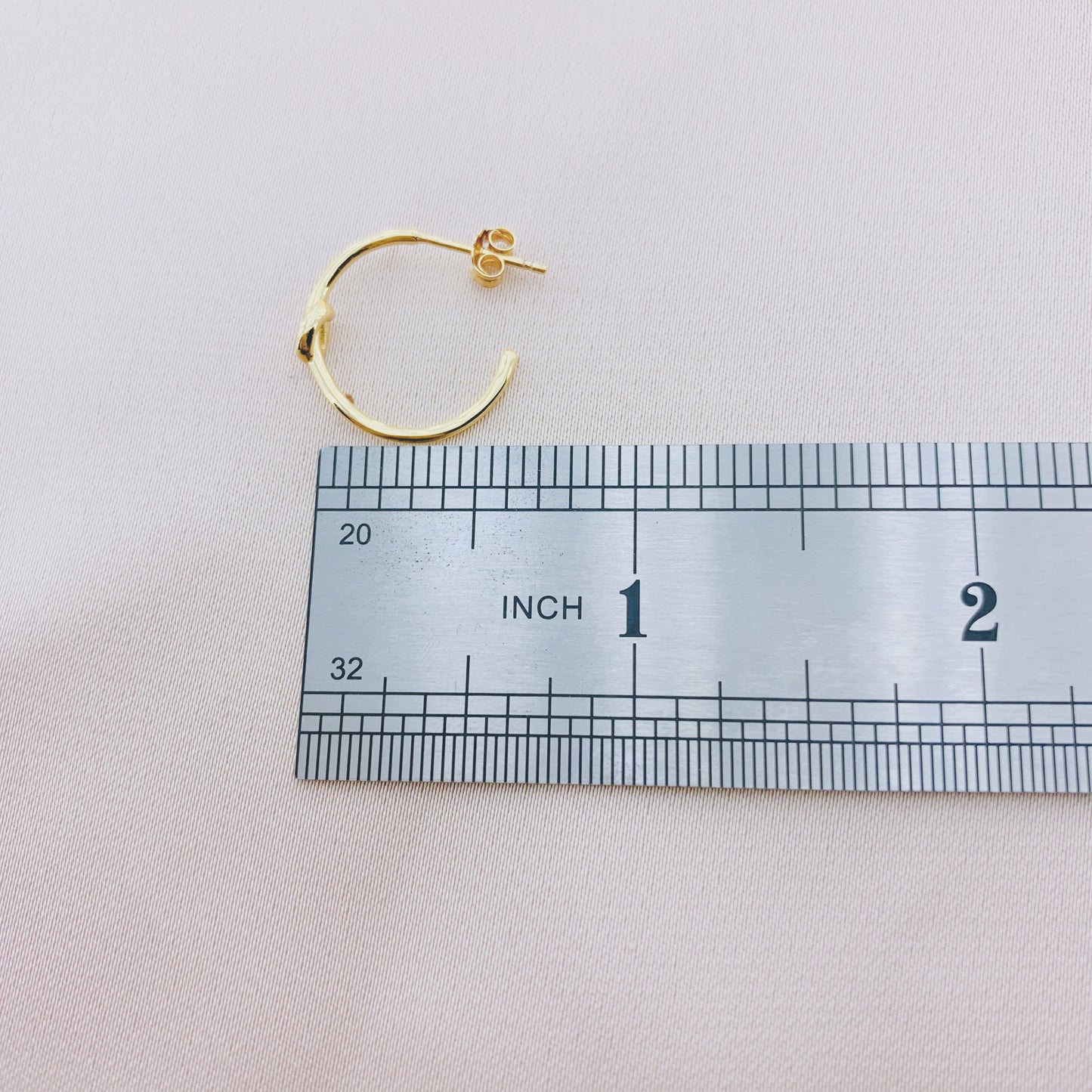 925 Silver Love Knot Hoop Earring