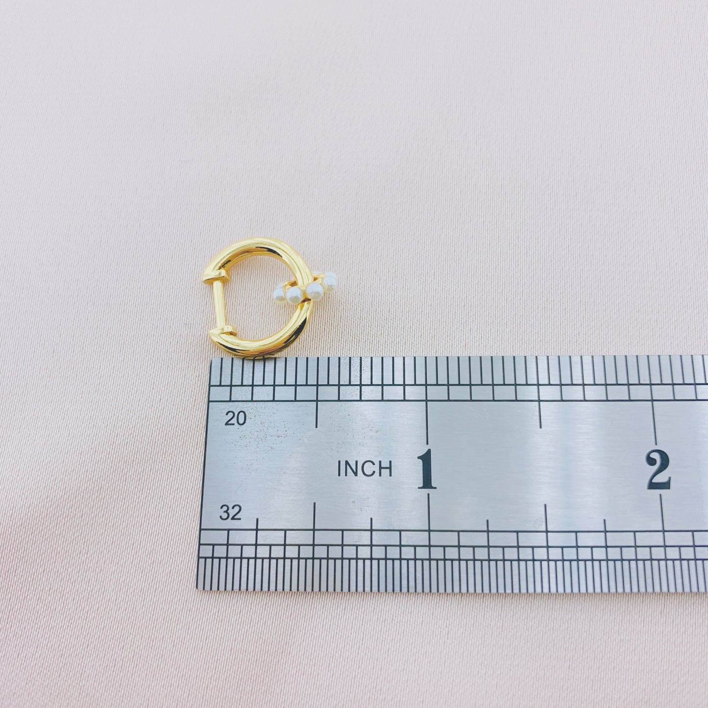925 Silver Pearl Hoop Earring
