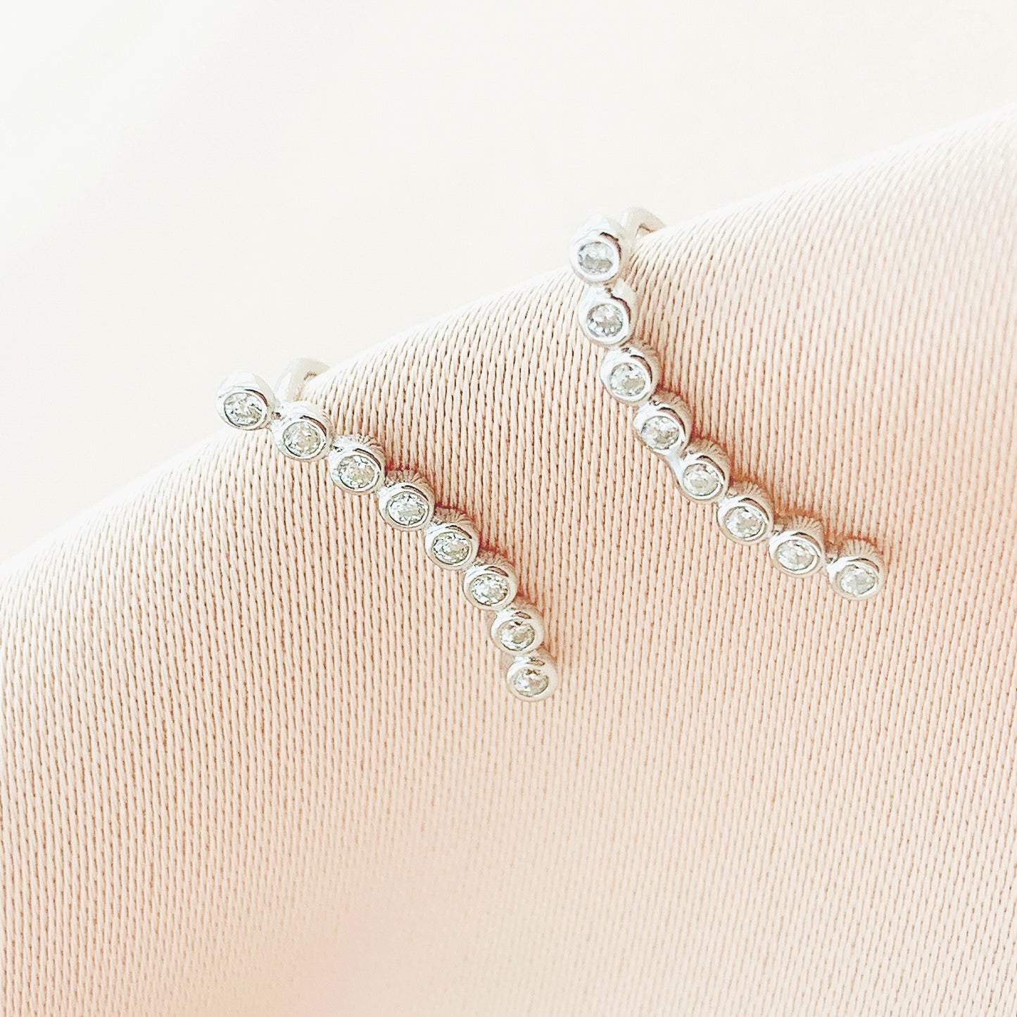 925 Silver CZ Earring Clawer Climber