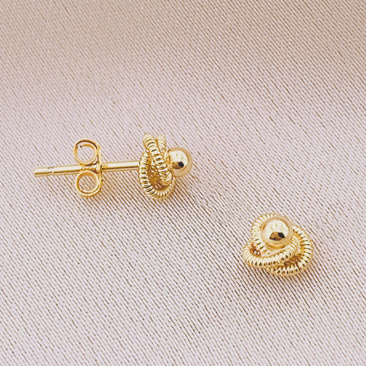 925 Silver Love Knot Stud Earring