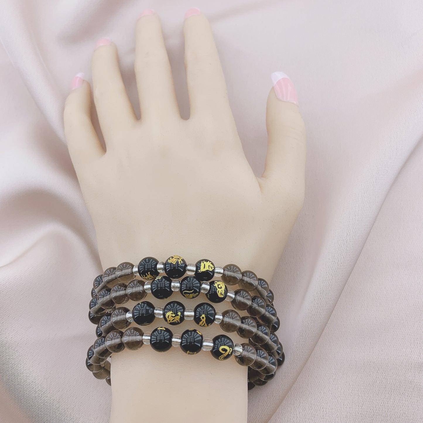 Women's Fashion Tea-coloured Crystal Beads Gemstone Bracelets