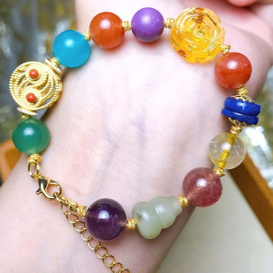Women's Fashion Multic Color Beads Gemstone Bracelets