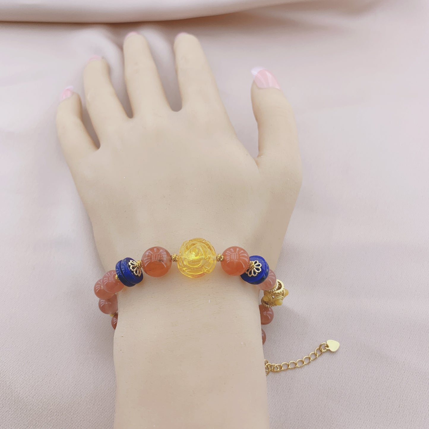 Women's Fashion Red Onyx Beads Gemstone Bracelets