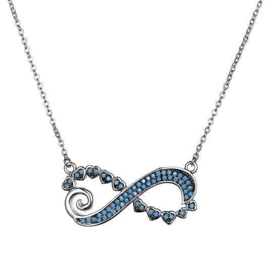 Women's Fashion Infinity CZ Necklace