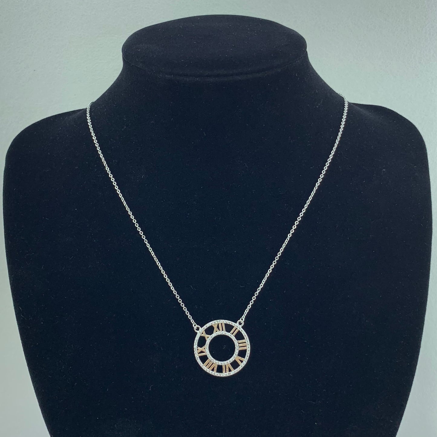 Women's Fashion Roma Number CZ Necklace