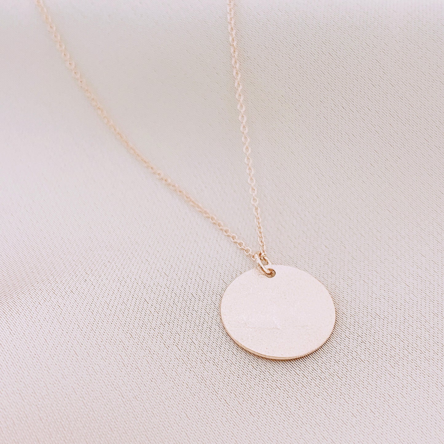 925 Silver Disc Pendant Necklace