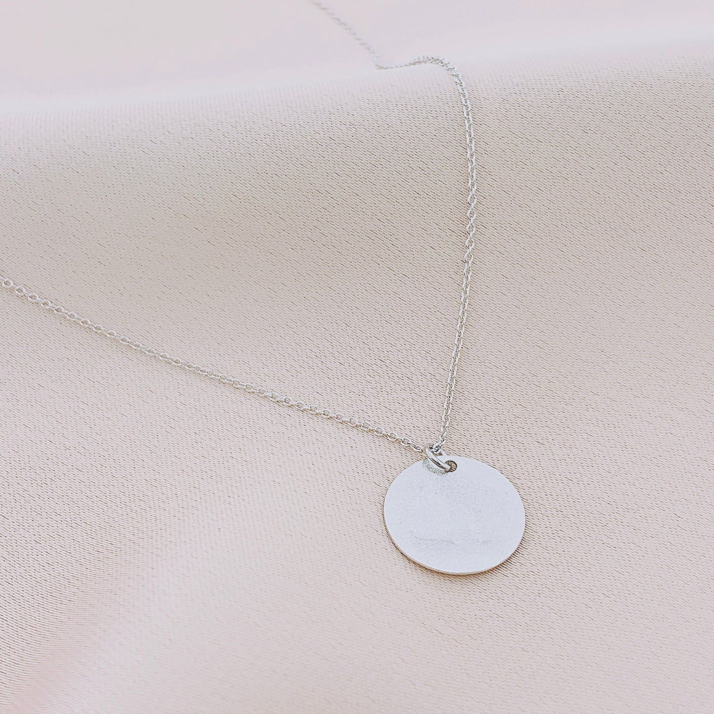 925 Silver Disc Pendant Necklace