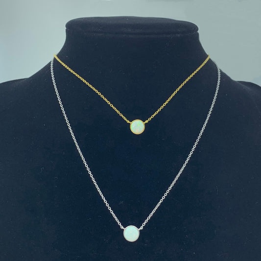 925 Silver Opal Necklace