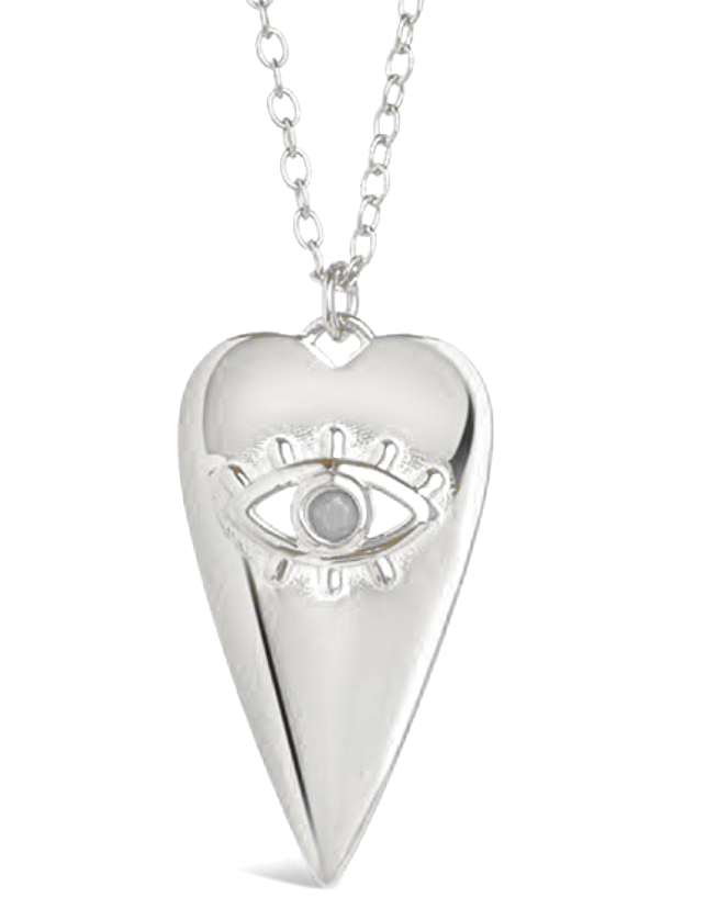 Women's Heart Evil eye Pendant Necklace