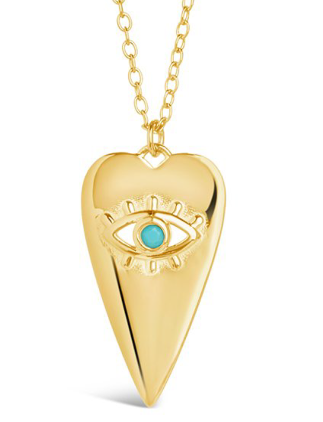 Women's Heart Evil eye Pendant Necklace