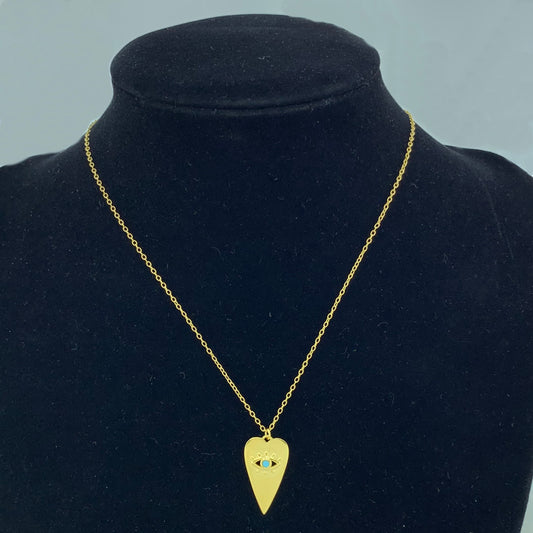 Women's Heart Evil eye Pendant Necklace