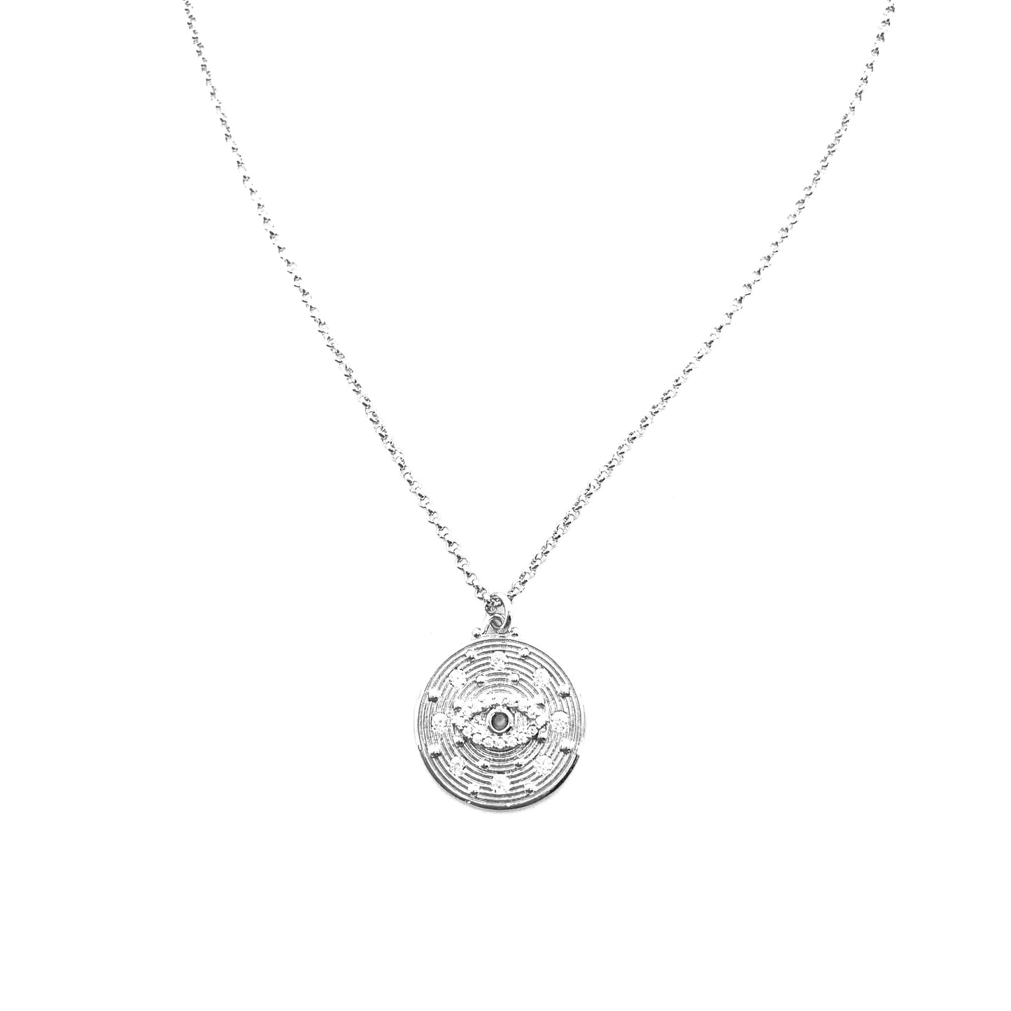 Women's Fashion CZ Evil eye Pendant Necklace