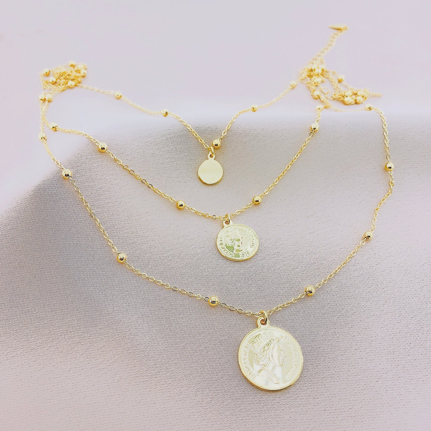 Women's Queen Elizabeth Layered Coin Necklace