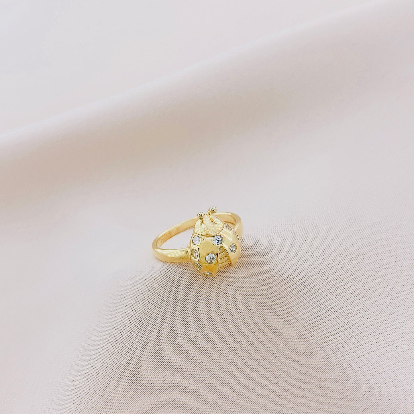 Women's Fashion Animal Ladybug CZ Ring