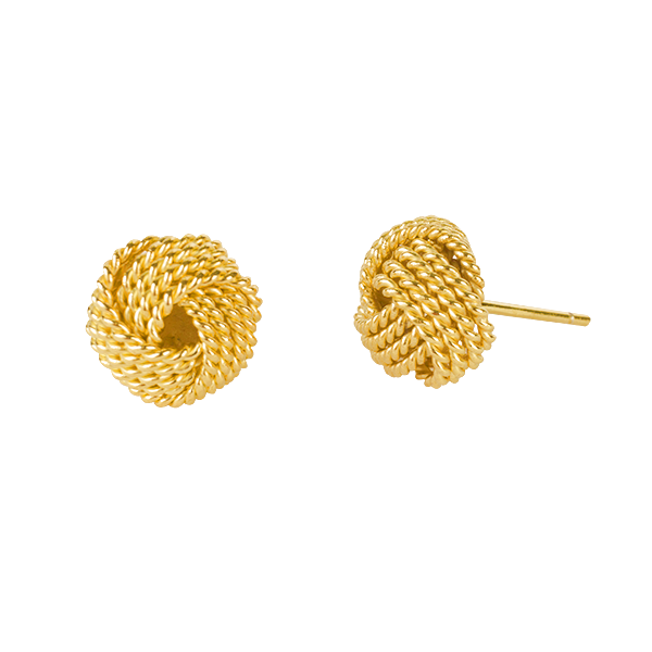 925 Silver Rope Love Knot Stud Earring