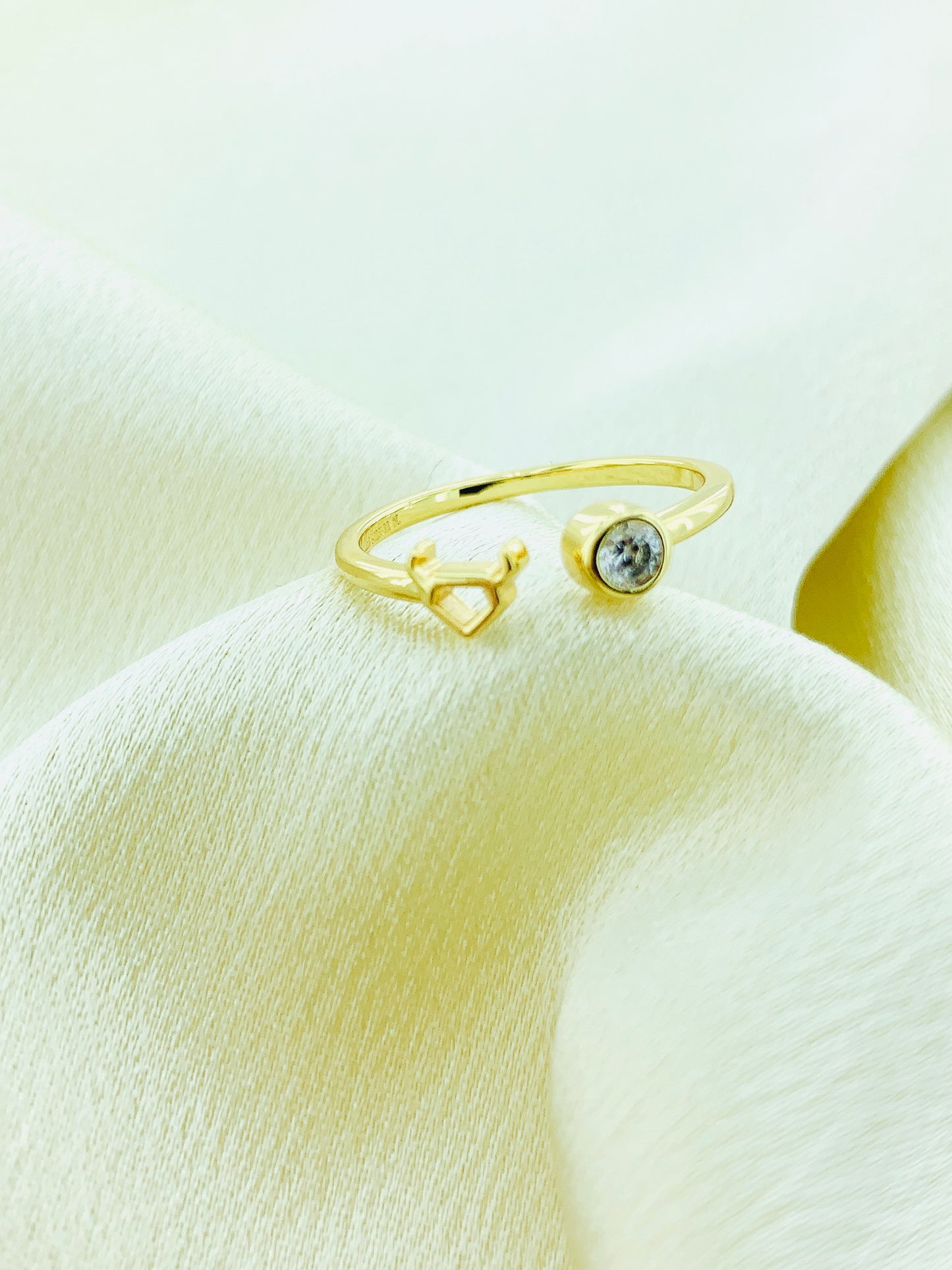 925 Silver Virgo CZ Constellation Ring