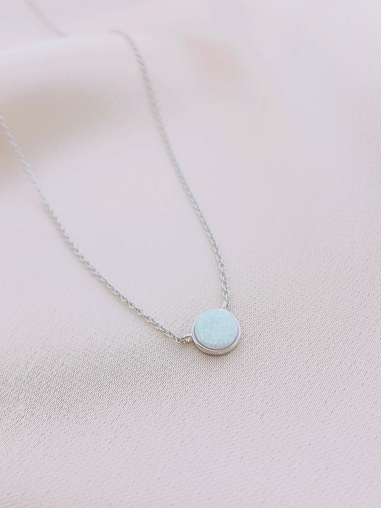 925 Silver Opal Necklace