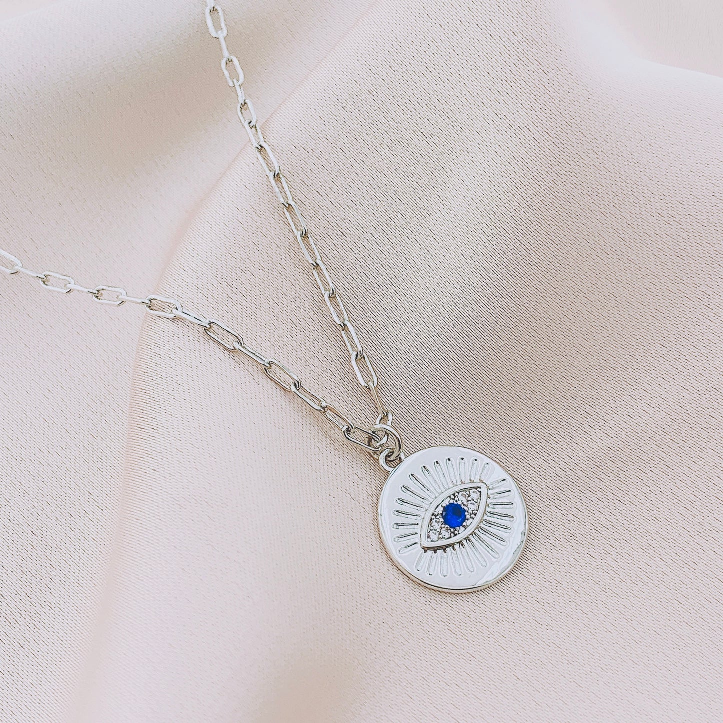 Women's Fashion CZ Evil eye Necklace