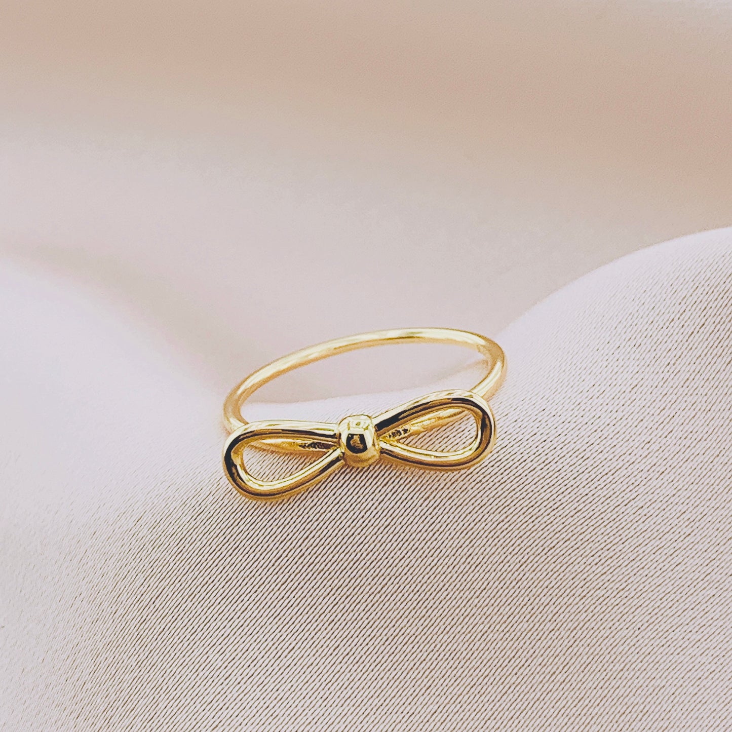 925 Silver Bowknot Plain Ring