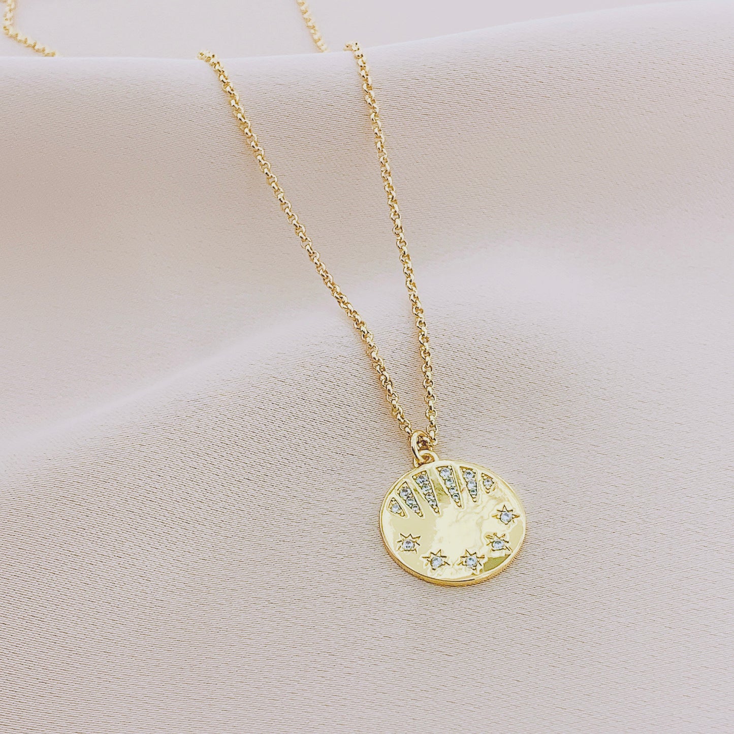 Women's CZ Starburst Necklace