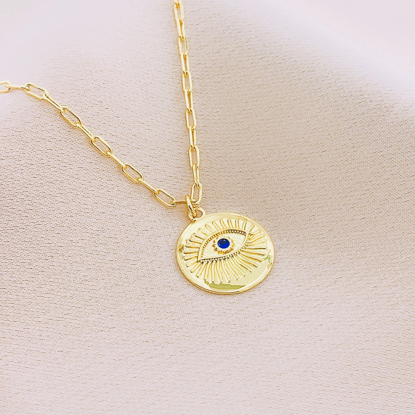 Women's Fashion CZ Evil eye Necklace
