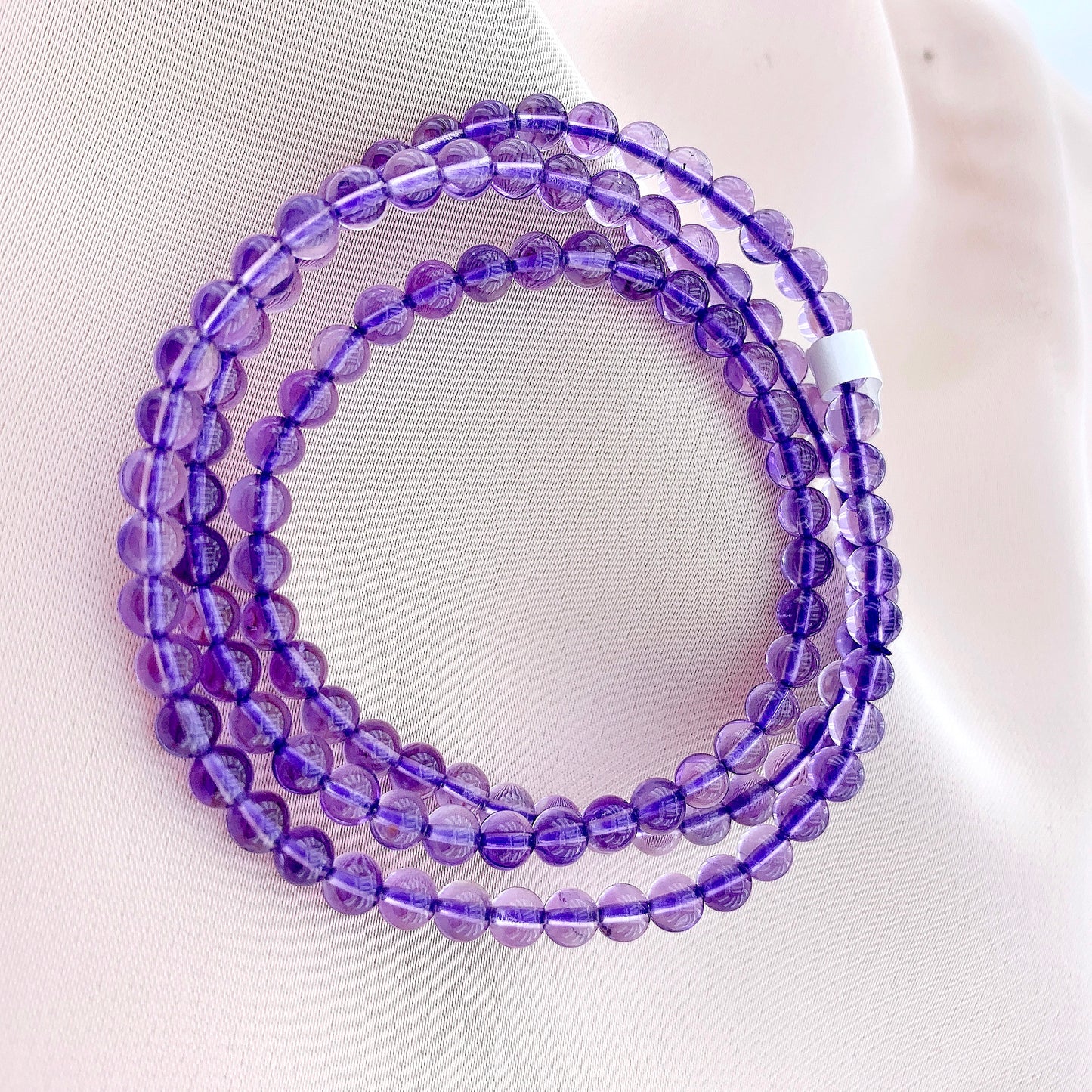 Women's Amethyst Crystal Beads Gemstone Bracelet