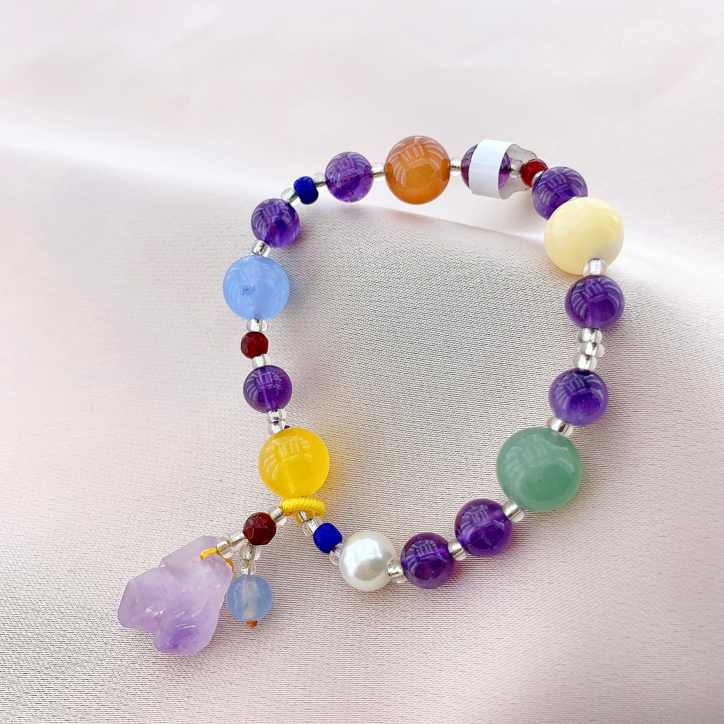 Women's Amethyst Beads Gemstone Bracelet