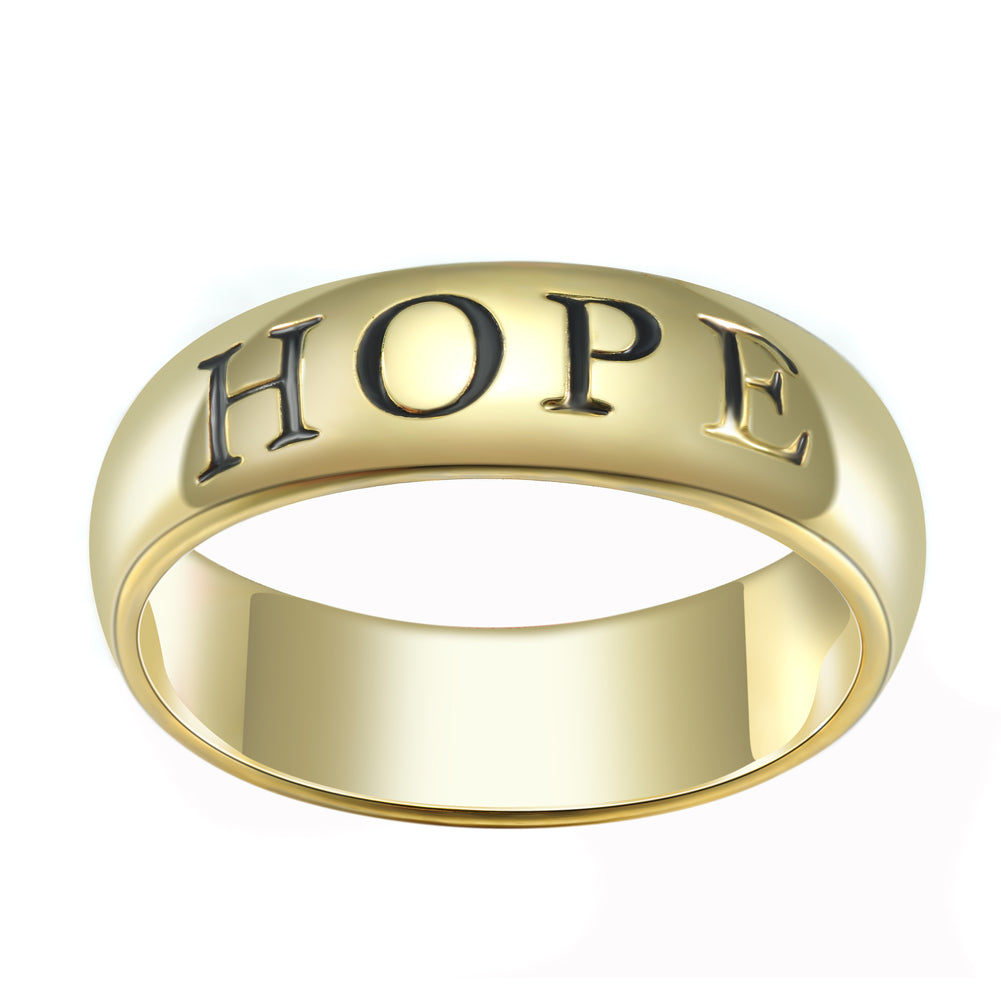 Women's Engraved Hope Plain Ring