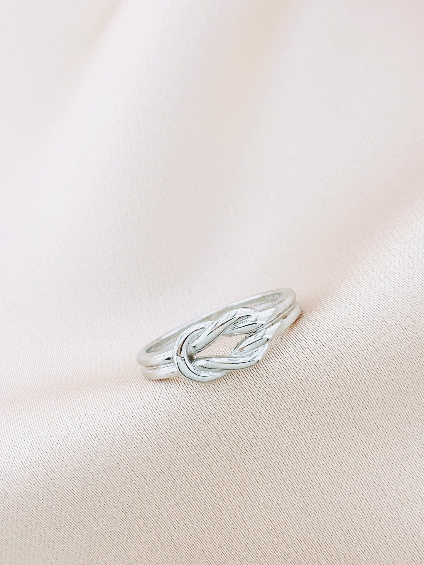 925 Silver Love Knot Plain Ring