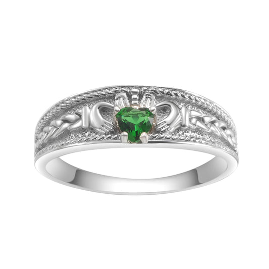 CZ Celtic Claddagh Ring