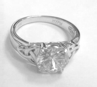 925 Silver Emerald Celtic Ring