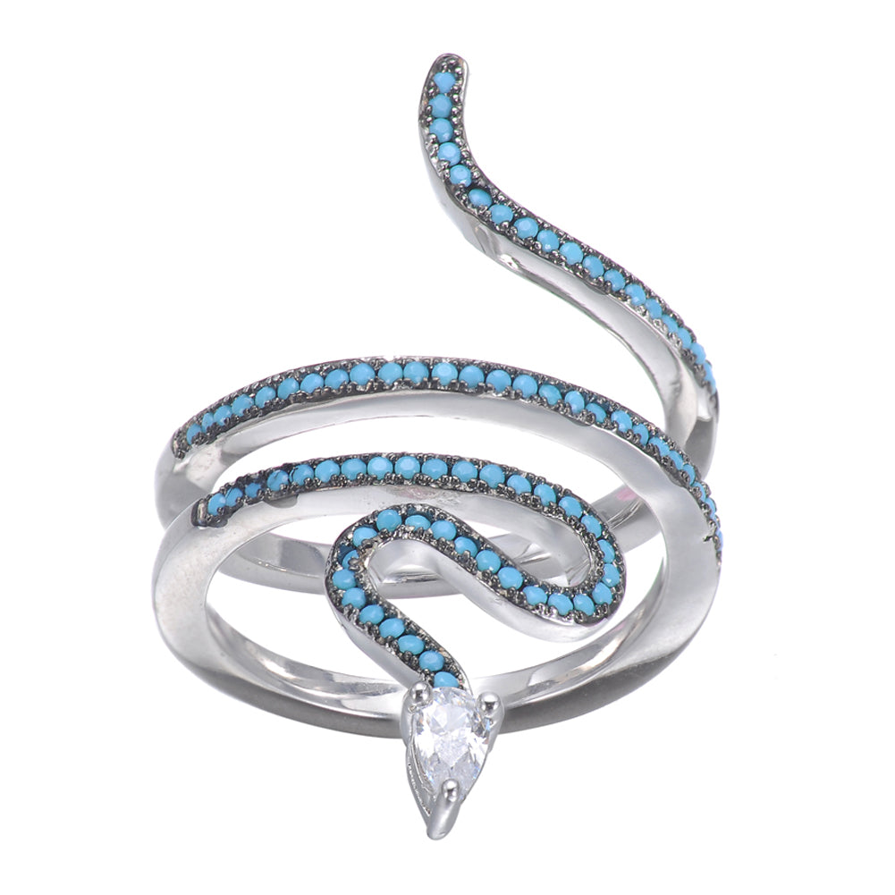 Women's Fashion CZ Snake Ring