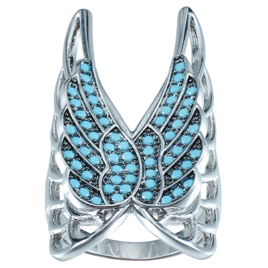 Women's Fashion CZ Angel Wing Ring
