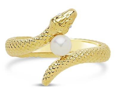 Women's Fashion Pearl Snake Ring