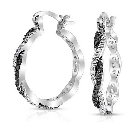 Women's Fashion CZ Hoop Earring