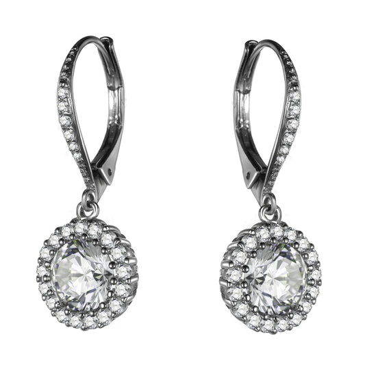 925 Silver Dangle Cubic Zirconia Earring